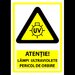 Indicator atentie lampi ultraviolete pericol de orbire